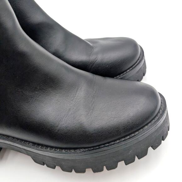 BP Kora Lug Chelsea Boots Slip-On Round Toe Women's Black Size US6.5M EU37 - Picture 9 of 10